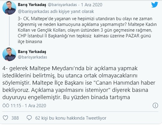 Barış Yarkadaş'tan Canan Kaftancıoğlu'na 'şov' yanıtı